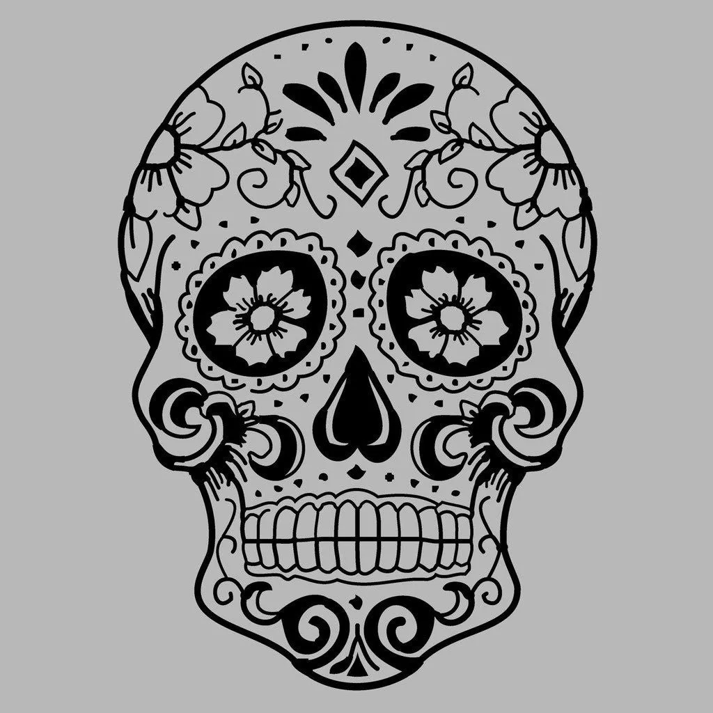 Sugar Skull Men's T-shirt (Heather Grey)