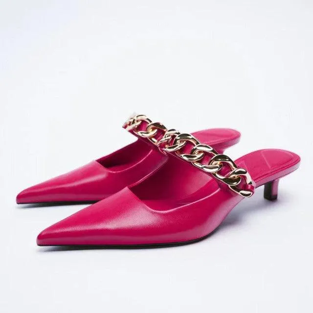 Summer Soft Pointed Toe Heels