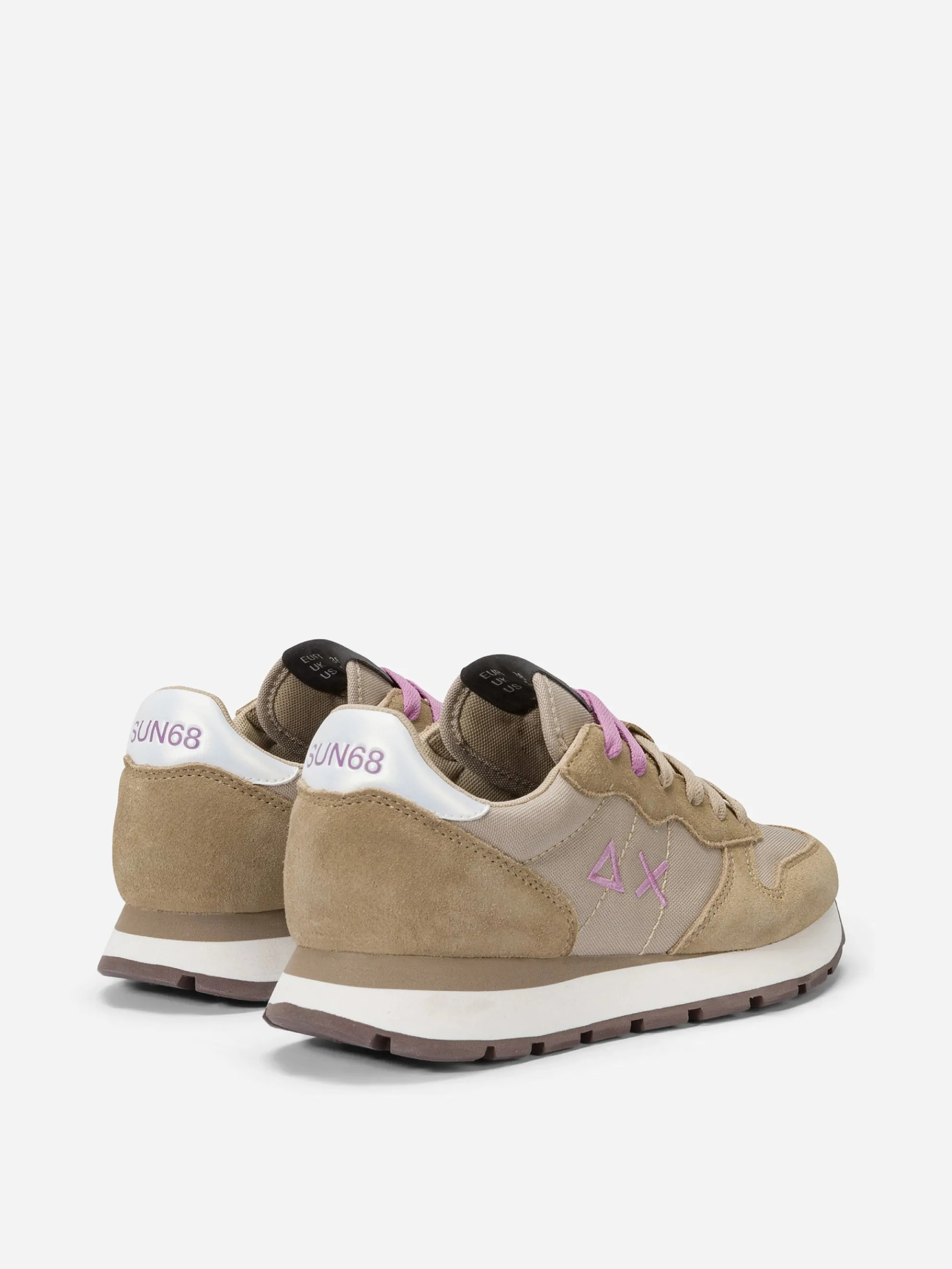 Sun68 Ally Suede E Nylon Sneakers Beige Scuro