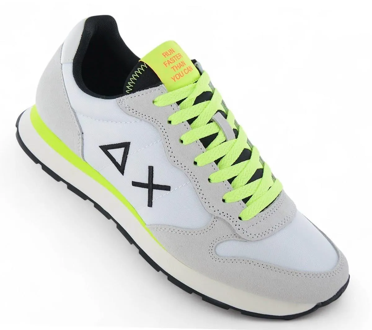SUN68 Tom Fluo - Herren Sneakers Schuhe Weiß Z35102-01