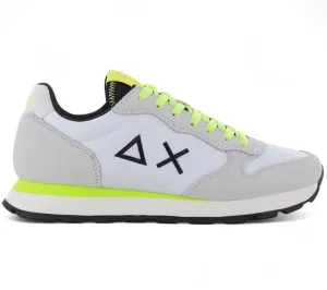 SUN68 Tom Fluo - Herren Sneakers Schuhe Weiß Z35102-01