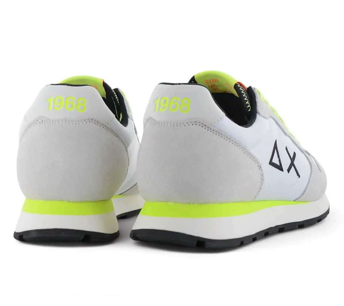 SUN68 Tom Fluo - Herren Sneakers Schuhe Weiß Z35102-01