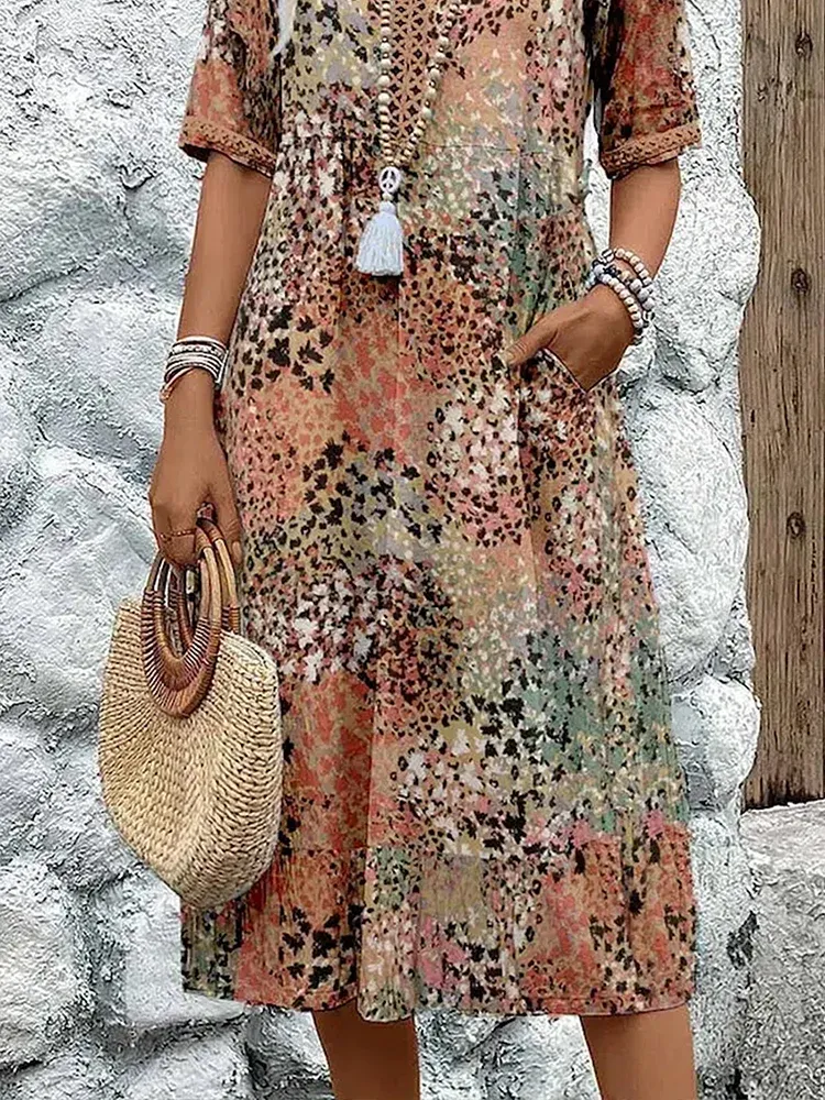 Sundown Style | Cheerful Mid Dress