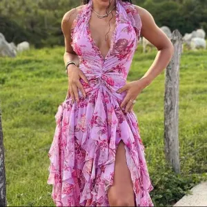 Tori Floral Haze Stretch Tulle Maxi Dress