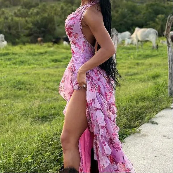 Tori Floral Haze Stretch Tulle Maxi Dress