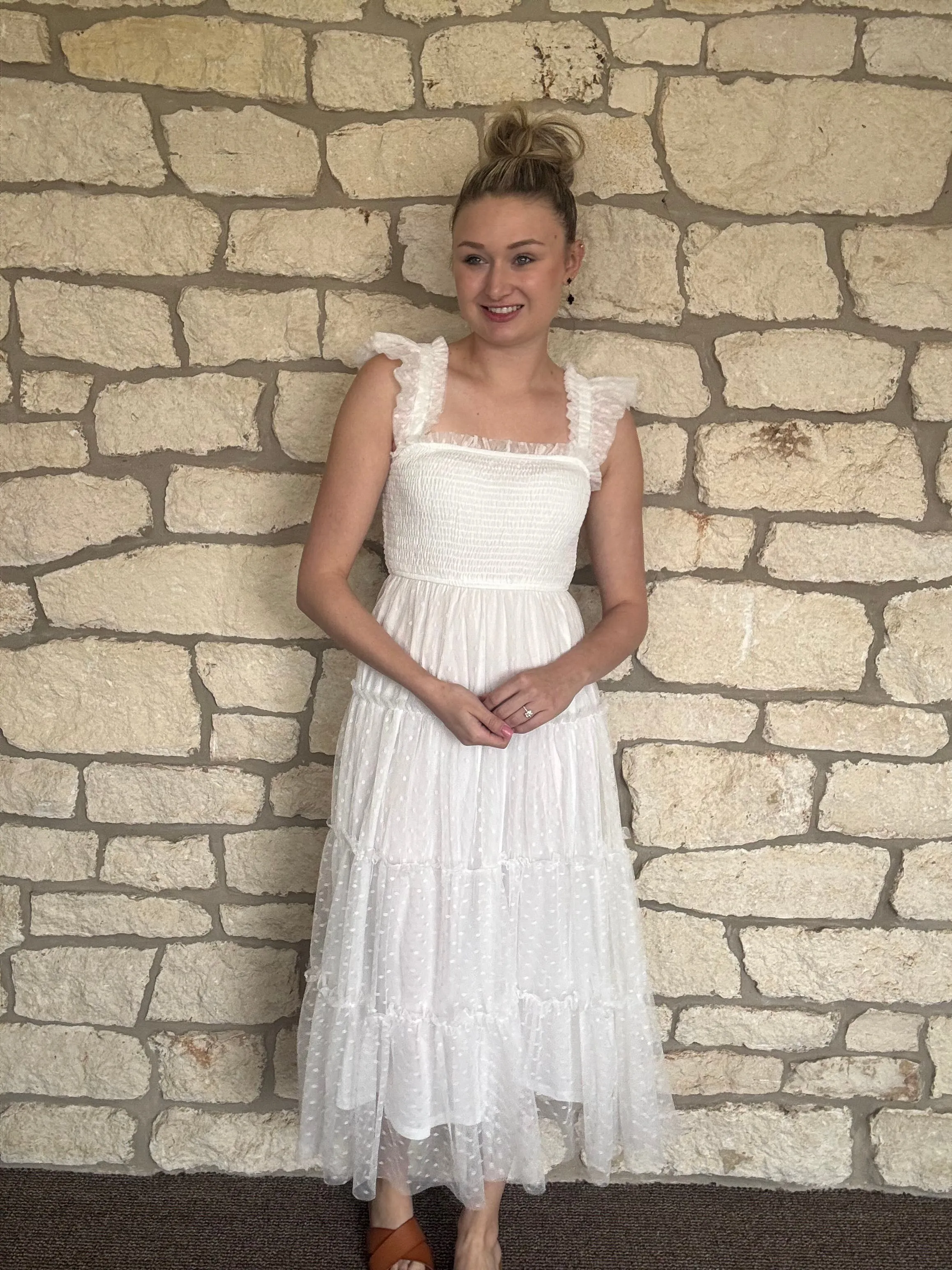 Tulle In Love Dress- White