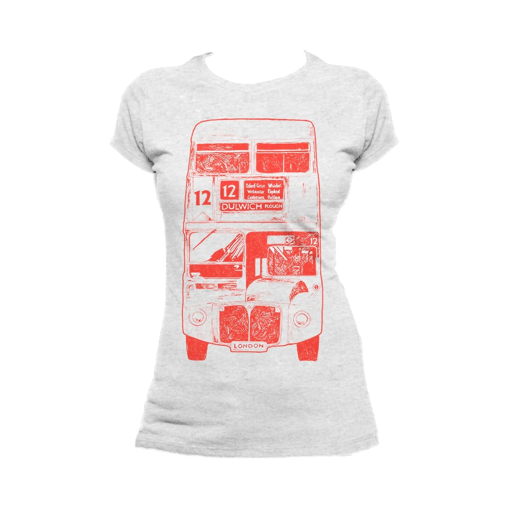 UA London Calling Bus 12 Dulwich Women's T-shirt (Heather Grey)