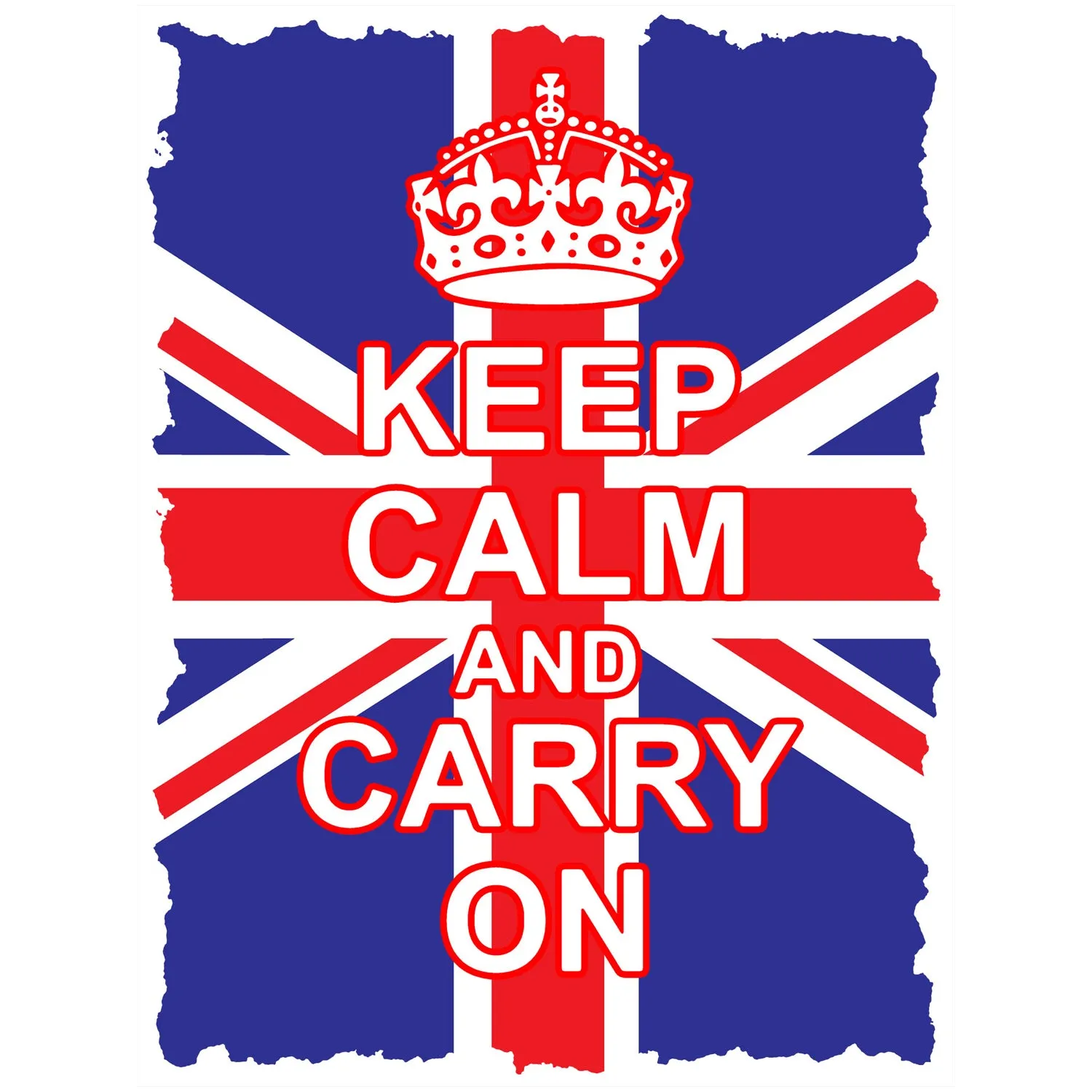 UA London Calling Keep Calm Union Jack Men's T-Shirt (White)