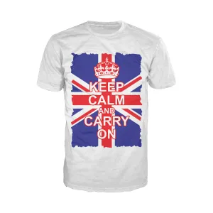 UA London Calling Keep Calm Union Jack Men's T-Shirt (White)