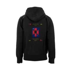 Urban Attitude Kings Coronation 2023 Stamp Charles III Hoodie Back Print (Black)