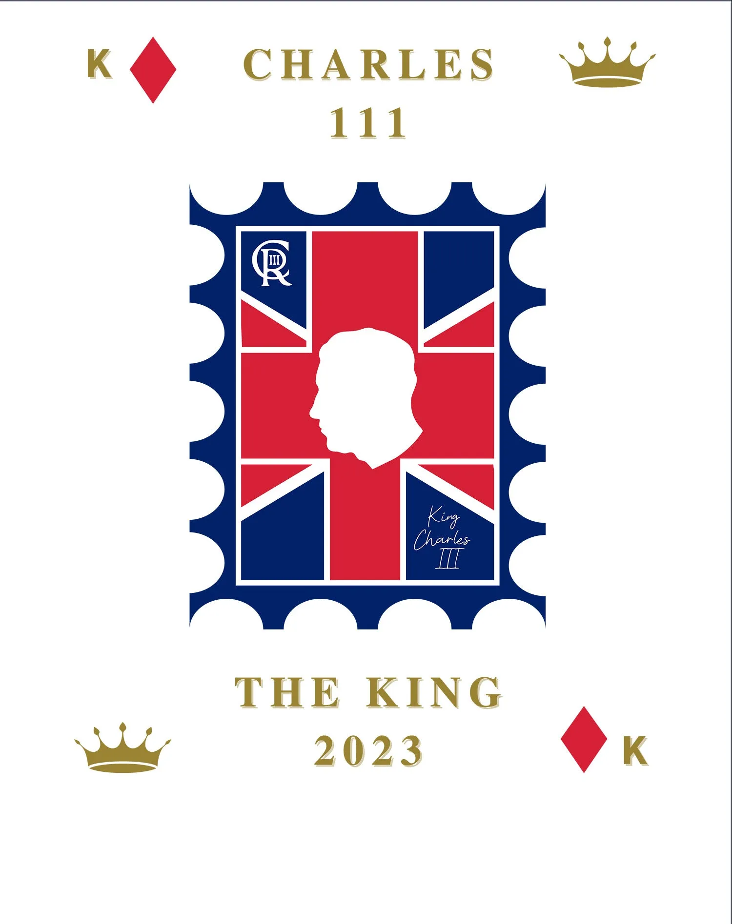 Urban Attitude Kings Coronation 2023 Stamp Charles III Women's T-shirt