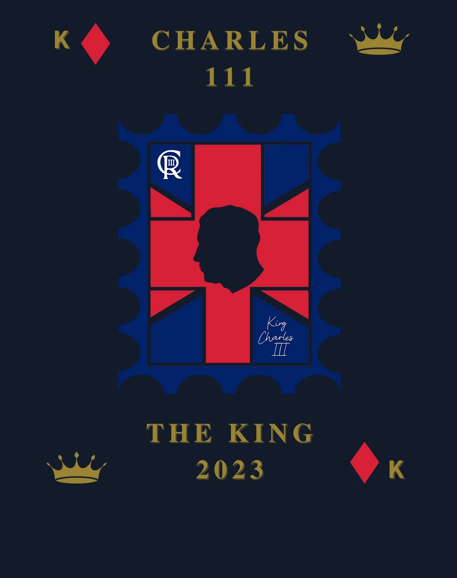 Urban Attitude Kings Coronation 2023 Stamp Charles III Women's T-shirt