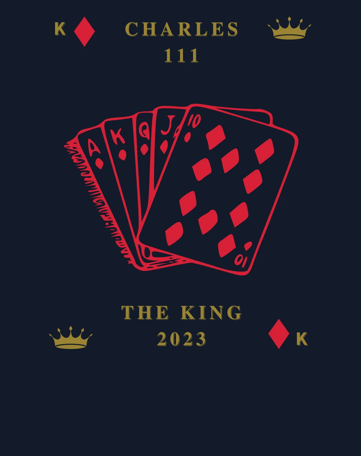 Urban Attitude Kings Coronation 2023 Stencil Royal Flush Youth T-shirt