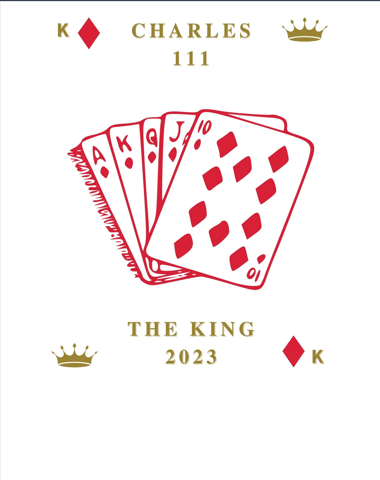 Urban Attitude Kings Coronation 2023 Stencil Royal Flush Youth T-shirt