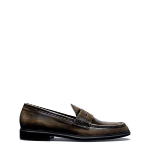 Vendôme Blandine mocha spazzolato leather loafers