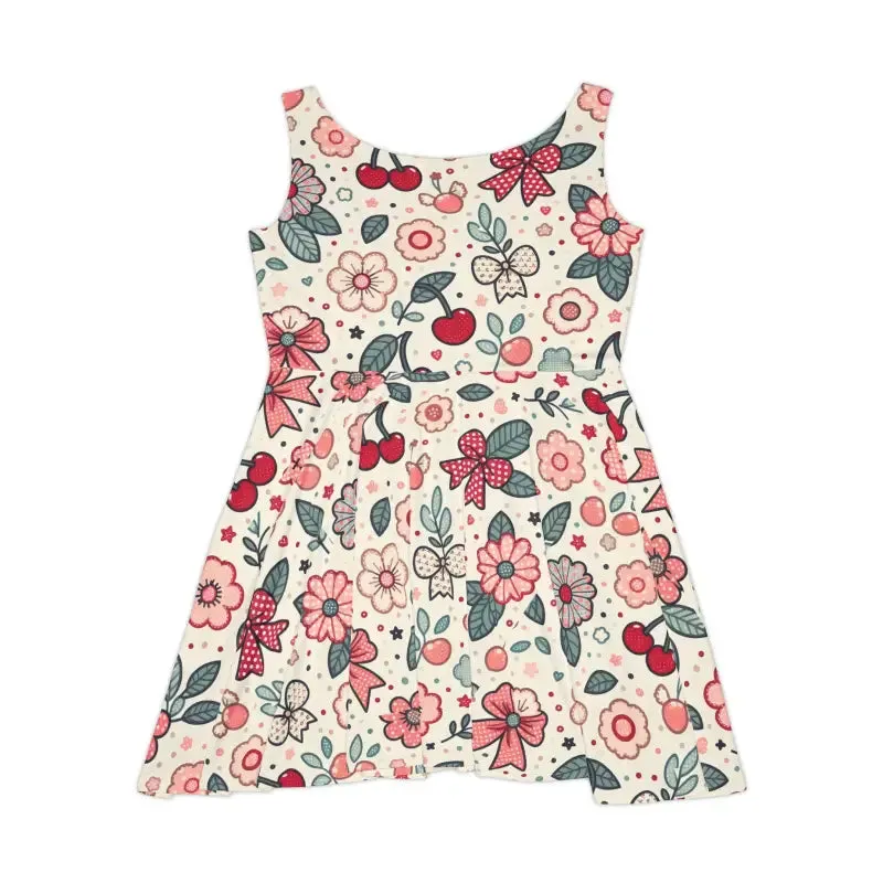 Vibrant Floral Print Skater Dress