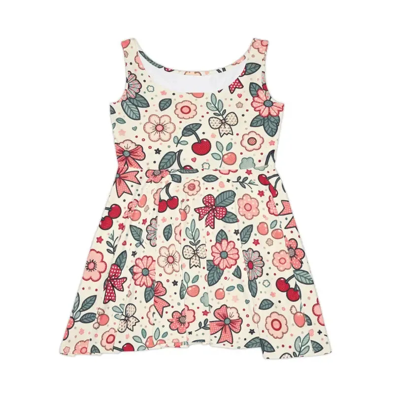 Vibrant Floral Print Skater Dress