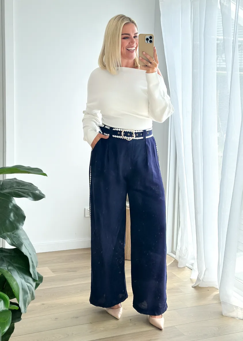 Willowly One Shoulder Knit Top - Off White