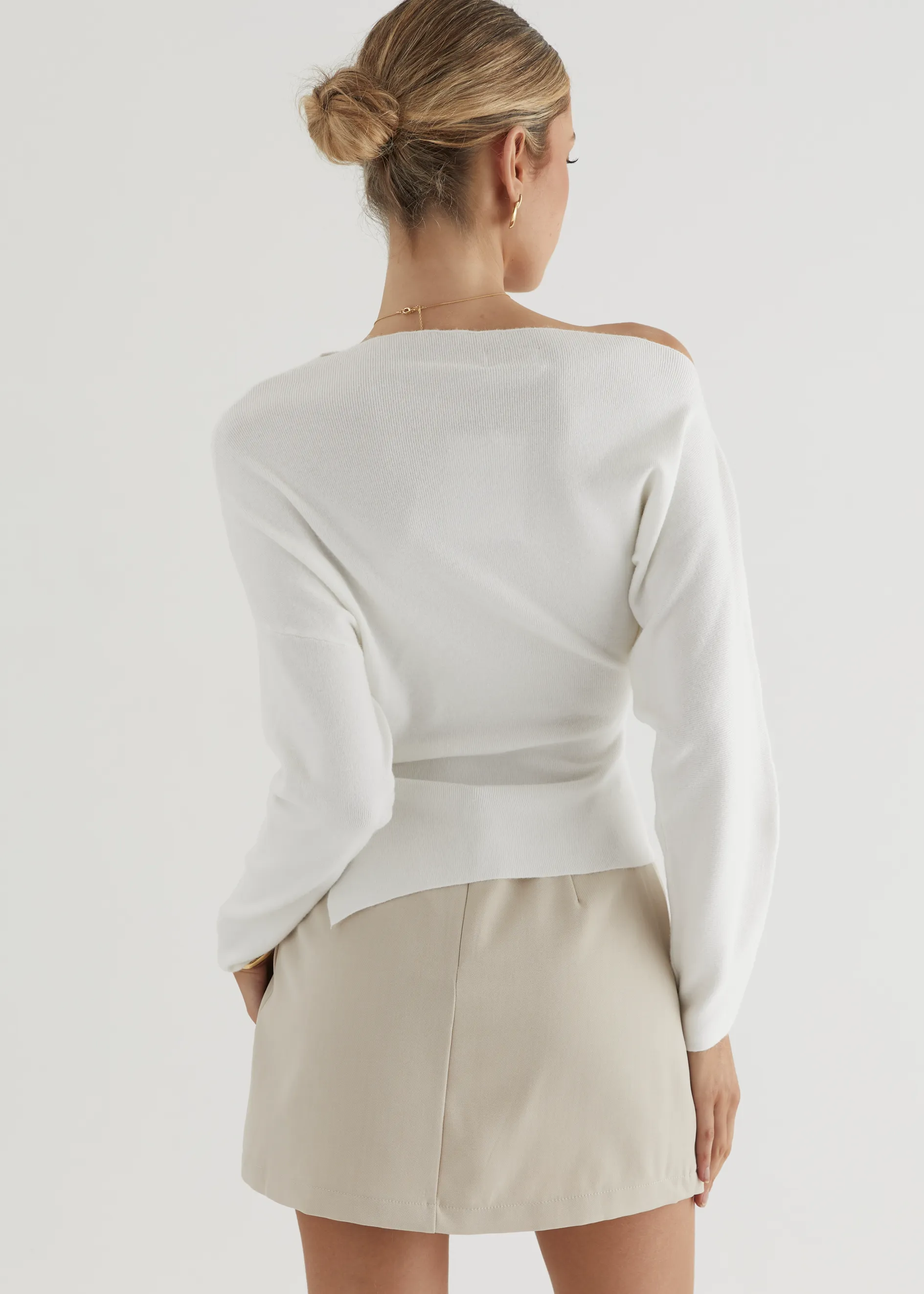 Willowly One Shoulder Knit Top - Off White